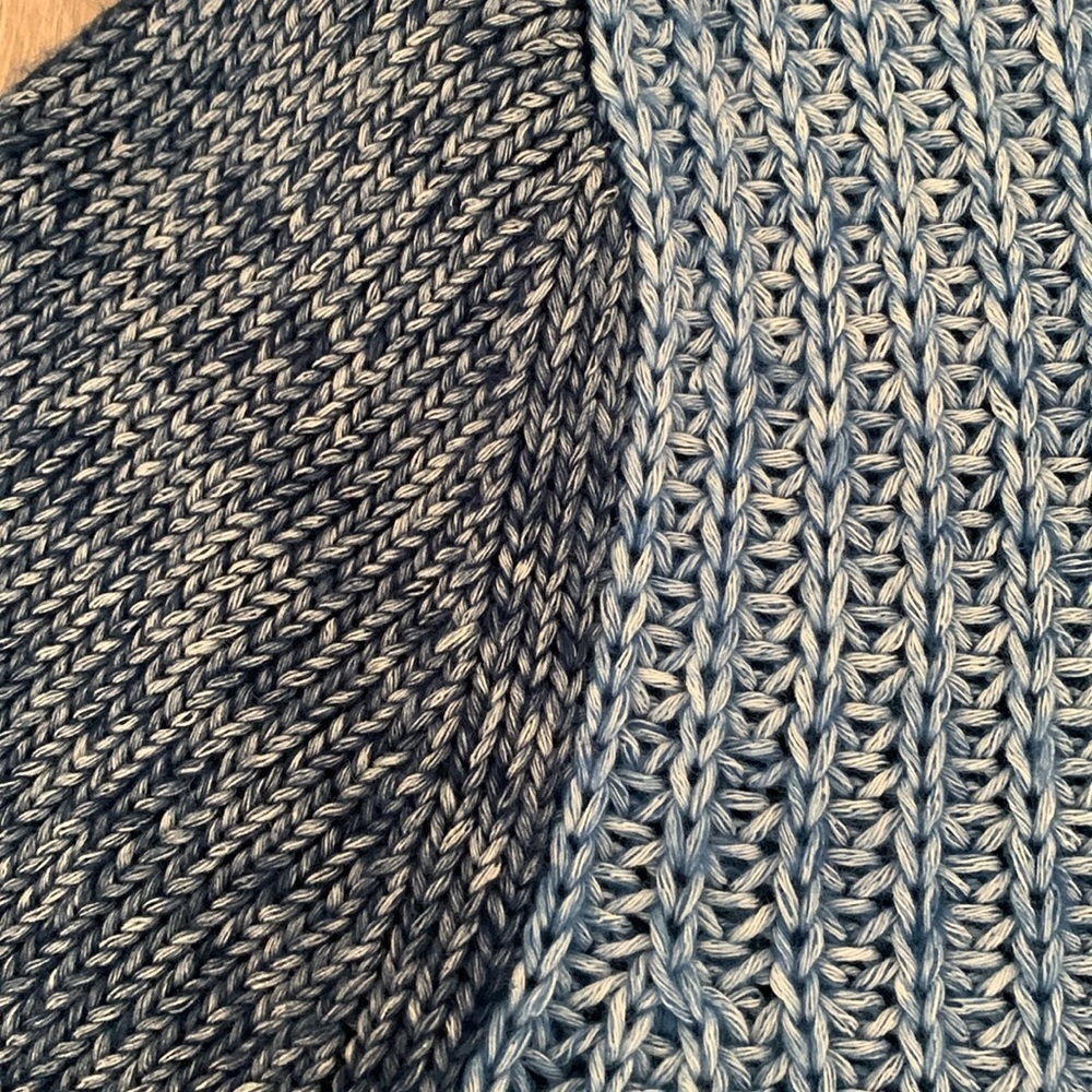 Tibi Crewneck Blue Colorblock Knit Pullover Sweater Women’s Size Small - Picture 4 of 10